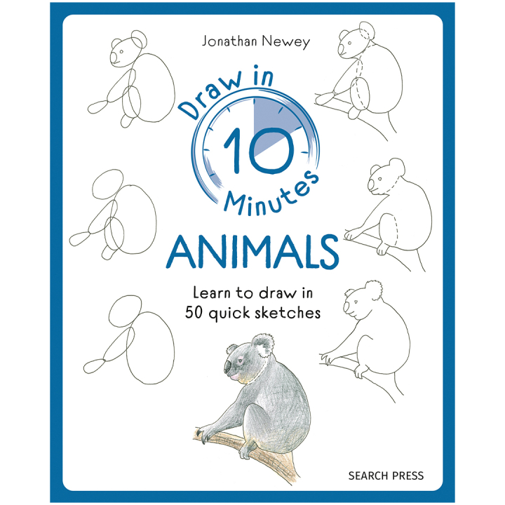 Draw in 10 Minutes: Animals i gruppen Skapande & Hobby / Böcker / Instruktionsböcker hos Pen Store (137218)