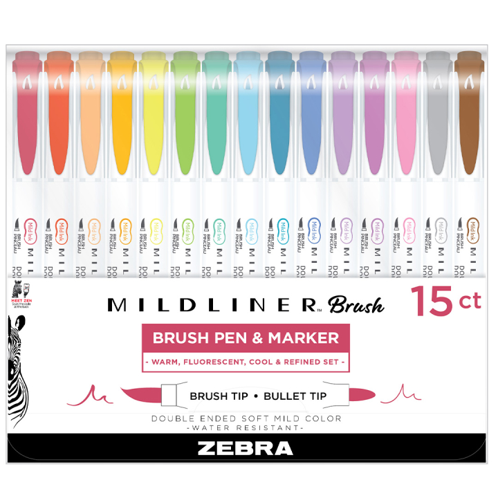Mildliner Brush 15-pack Friendly i gruppen Pennor / Konstnärspennor / Penselpennor hos Pen Store (137266)