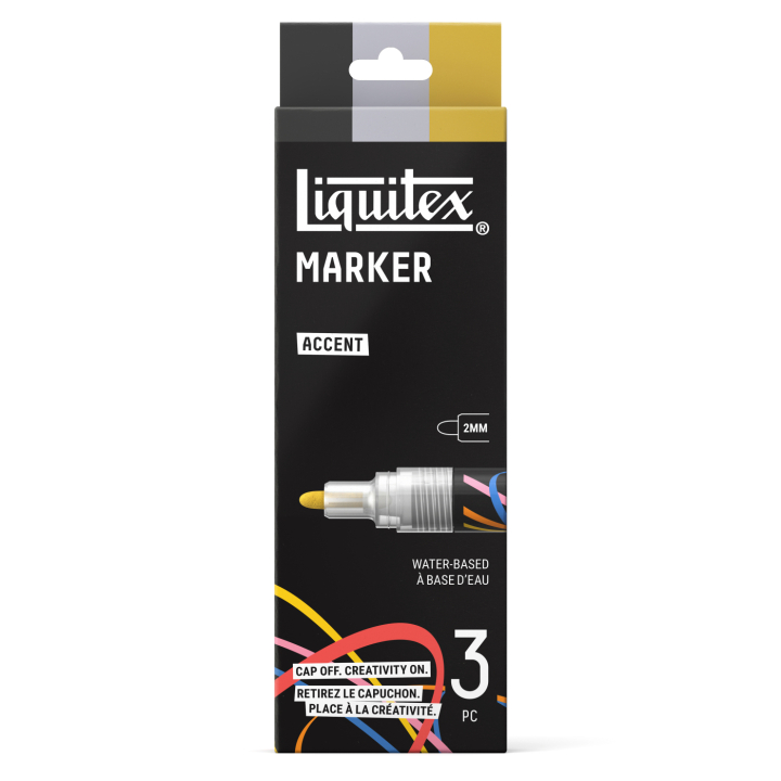 Marker Accent 3-set i gruppen Pennor / Konstnärspennor / Akrylmarkers hos Pen Store (137368)