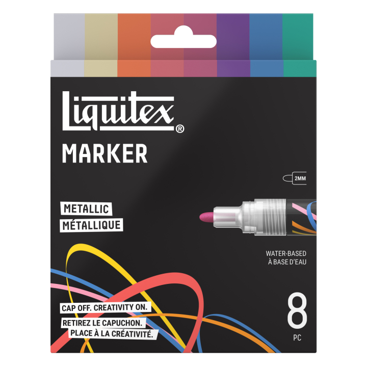Marker Metallic 8-set i gruppen Pennor / Konstnärspennor / Akrylmarkers hos Pen Store (137373)