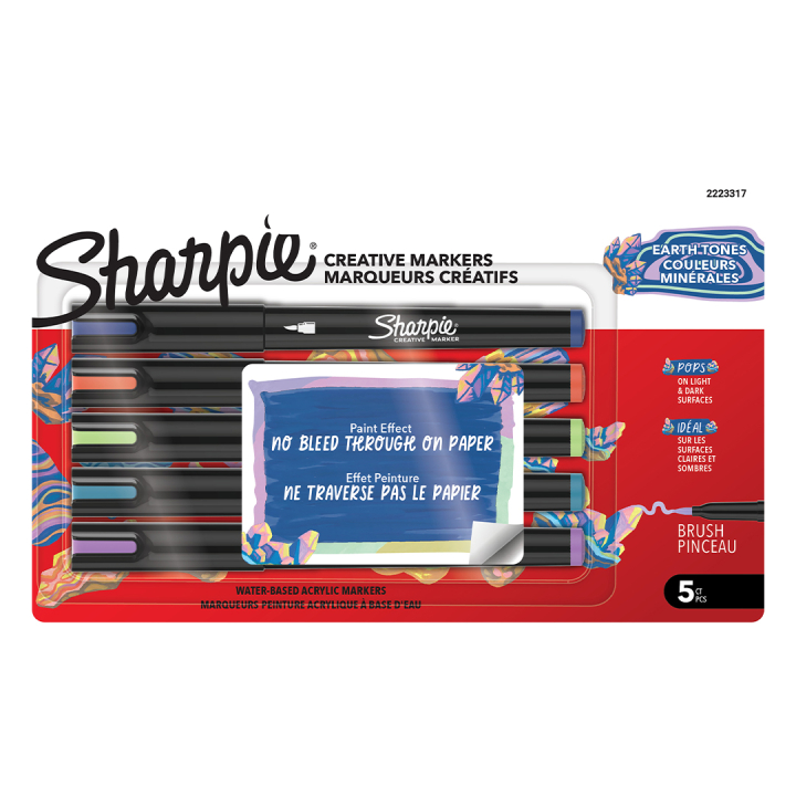 Creative Marker Brush Tip 5-pack Earth Tones i gruppen Pennor / Konstnärspennor / Akrylmarkers hos Pen Store (137402)