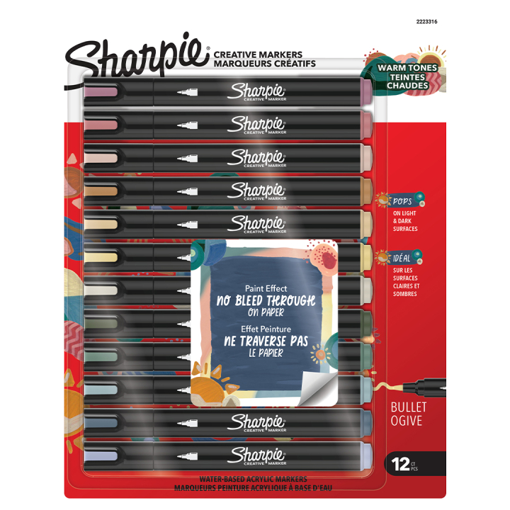 Creative Marker Bullet Tip 12-pack Warm Tones i gruppen Pennor / Konstnärspennor / Akrylmarkers hos Pen Store (137408)