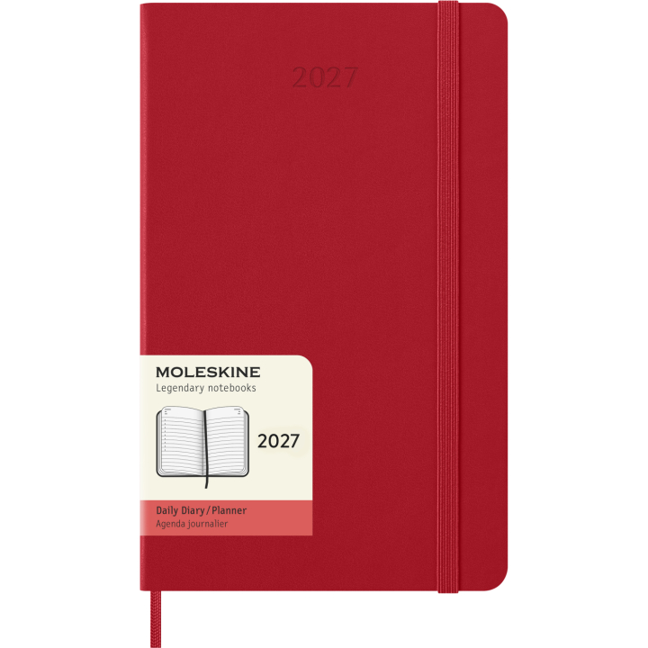 Kalender 12M Daily 2027 Hardcover Large Red i gruppen Papper & Block / Kalendrar och almanackor / 12-månaderskalendrar hos Pen Store (137426)