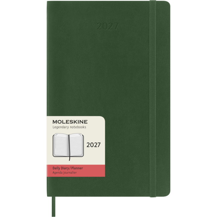 Kalender 12M Daily 2027 Softcover Large Myrtle Green i gruppen Papper & Block / Kalendrar och almanackor / 12-månaderskalendrar hos Pen Store (137430)