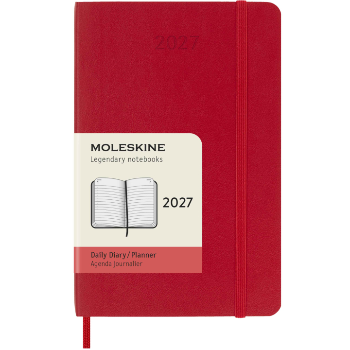 Kalender 12M Daily 2027 Softcover Pocket Red i gruppen Papper & Block / Kalendrar och almanackor / 12-månaderskalendrar hos Pen Store (137436)