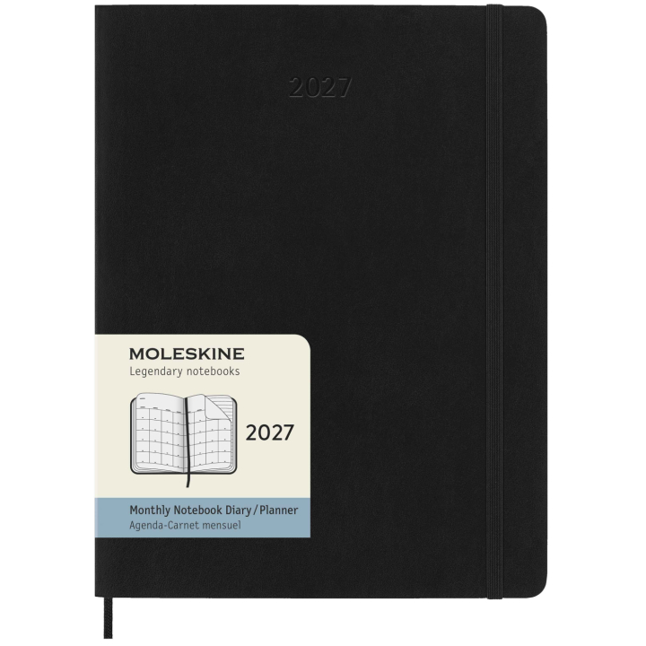 Kalender 12M Monthly 2027 Softcover XL Black i gruppen Papper & Block / Kalendrar och almanackor / 12-månaderskalendrar hos Pen Store (137441)