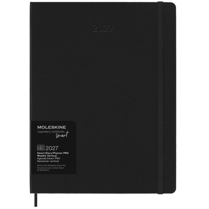 Kalender 12M Smart PRO Digital Weekly Vertical 2027 XL Black i gruppen Papper & Block / Kalendrar och almanackor / 12-månaderskalendrar hos Pen Store (137444)