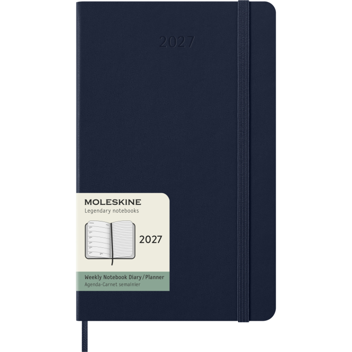 Kalender 12M Weekly Notebook 2027 Hardcover Large Sapphire Blue i gruppen Papper & Block / Kalendrar och almanackor / 12-månaderskalendrar hos Pen Store (137457)