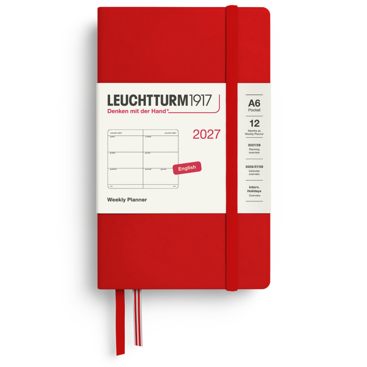 Kalender Weekly Planner 2027 A6 Cherry i gruppen Papper & Block / Kalendrar och almanackor / 12-månaderskalendrar hos Pen Store (137481)