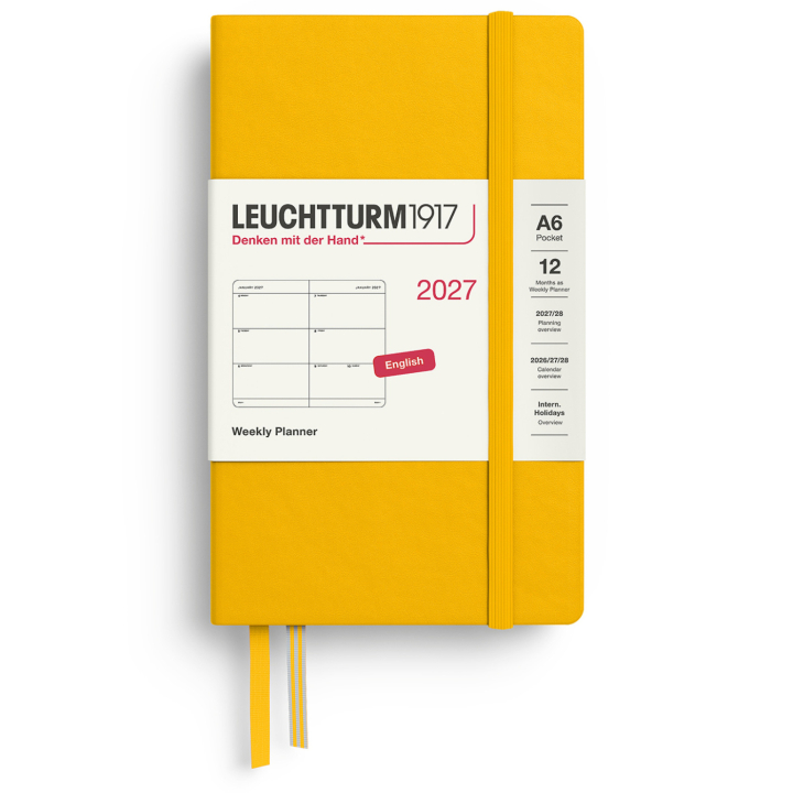 Kalender Weekly Planner 2027 A6 Sunflower i gruppen Papper & Block / Kalendrar och almanackor / 12-månaderskalendrar hos Pen Store (137482)