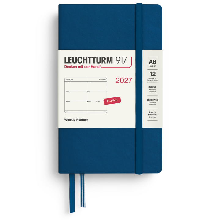 Kalender Weekly Planner 2027 A6 Indigo i gruppen Papper & Block / Kalendrar och almanackor / 12-månaderskalendrar hos Pen Store (137485)