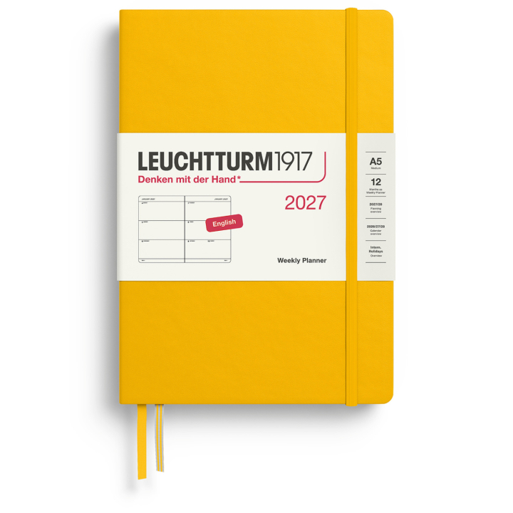 Kalender Weekly Planner 2027 A5 Sunflower i gruppen Papper & Block / Kalendrar och almanackor / 12-månaderskalendrar hos Pen Store (137489)