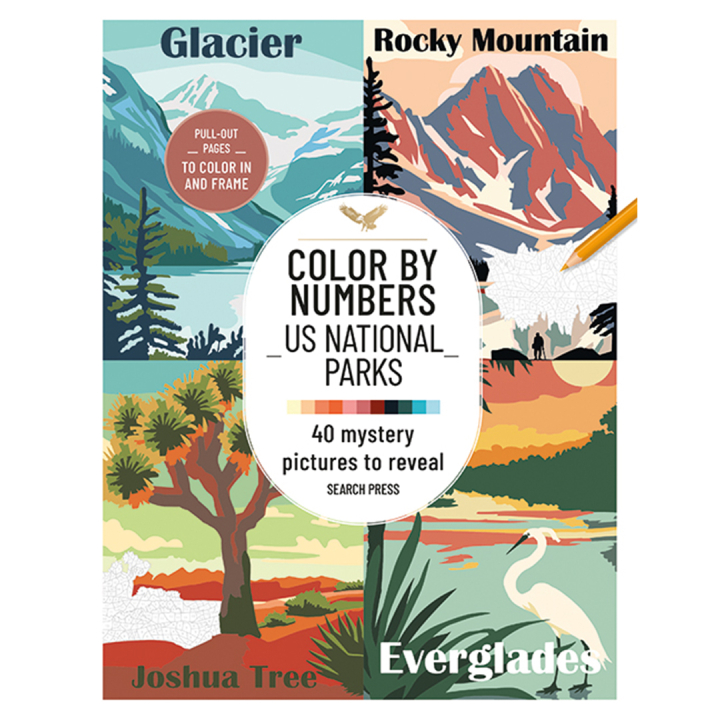 Color by Numbers: US National Parks i gruppen Skapande & Hobby / Böcker / Instruktionsböcker hos Pen Store (137576)