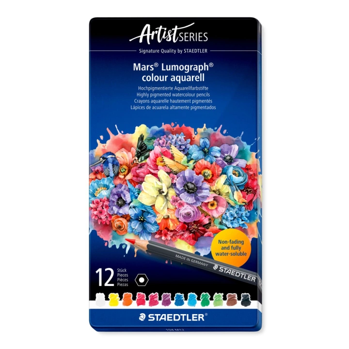 Akvarellpennor Mars Lumograph 12-set i gruppen Pennor / Konstnärspennor / Akvarellpennor hos Pen Store (137603)