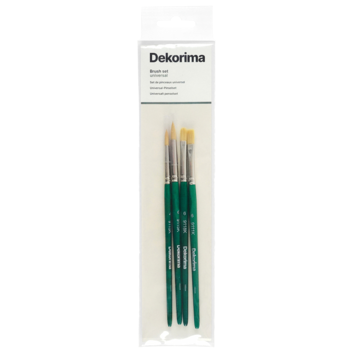 Syntetiska penslar Universal 4-set i gruppen Konstnärsmaterial / Penslar / Akrylpenslar hos Pen Store (137637)