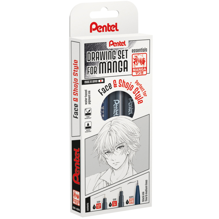 Drawing Set Manga Face & Shojo i gruppen Pennor / Konstnärspennor / Fineliners hos Pen Store (137666)