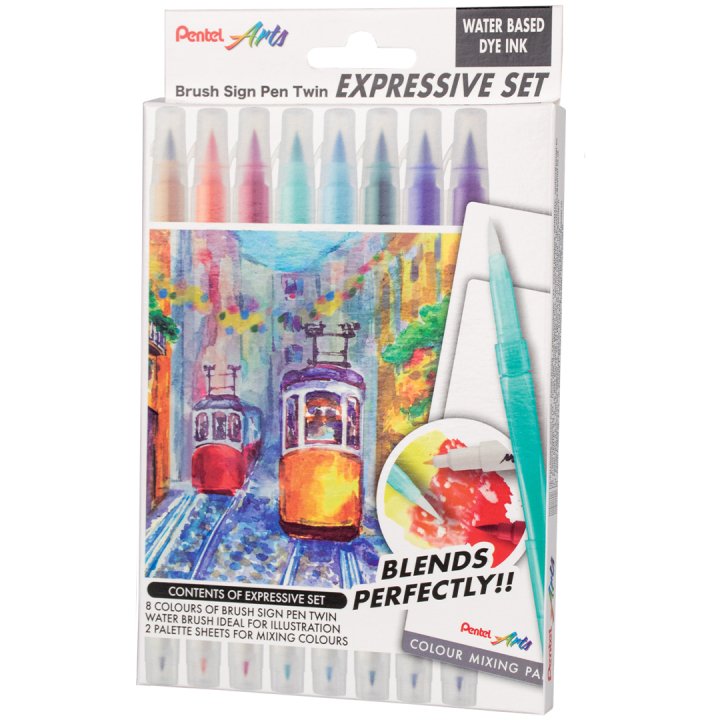 Brush Sign Pen Twin Expressive Set i gruppen Pennor / Konstnärspennor / Penselpennor hos Pen Store (137668)