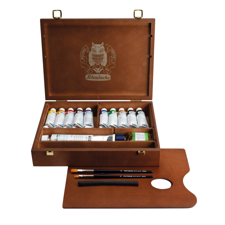 Oljefärg Norma Blue Wooden Set i gruppen Konstnärsmaterial / Konstnärsfärger / Oljefärg hos Pen Store (137788)
