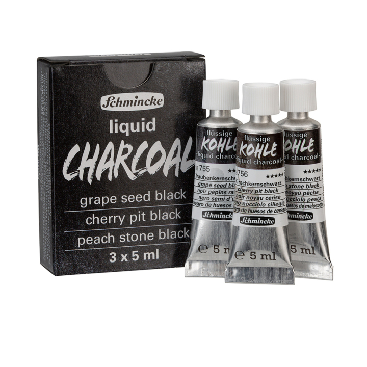 Liqiud Charcoal 3-set i gruppen Konstnärsmaterial / Kritor och blyerts / Kolpennor och ritkol hos Pen Store (137810)