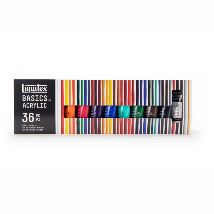 Akrylfärg Basics Set 36x22 ml i gruppen Konstnärsmaterial / Konstnärsfärger / Akrylfärg hos Pen Store (137848)