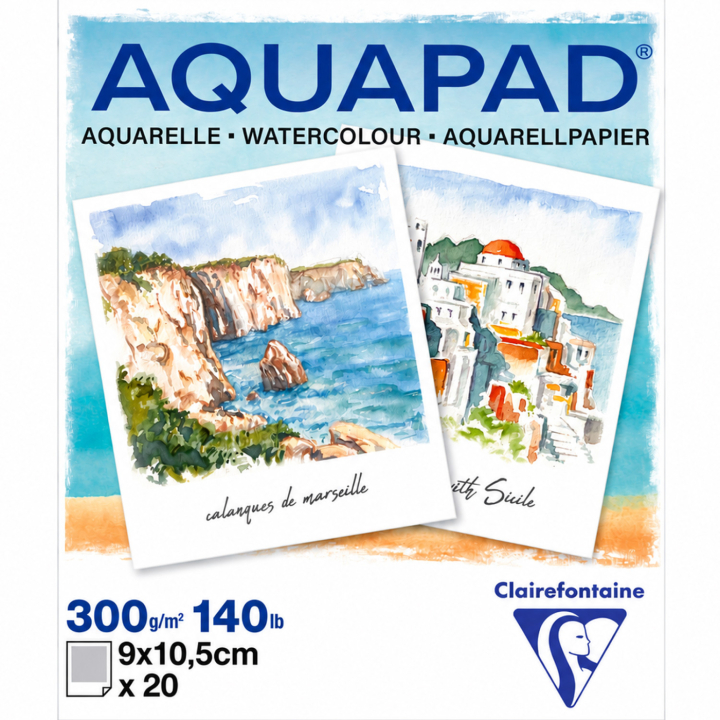 Aquapad Akvarellblock 9x10,5 cm i gruppen Papper & Block / Konstnärsblock / Akvarellblock hos Pen Store (137970)
