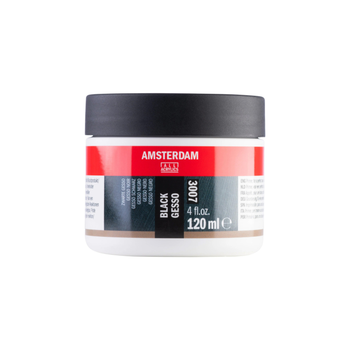 Black gesso 3007 120 ml i gruppen Konstnärsmaterial / Målarmedier och fernissa / Gesso och primer hos Pen Store (137983)