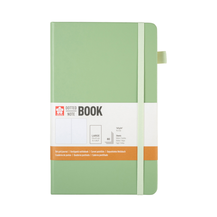 Notebook 13x21 cm Hard Cover Pale Patina Dotted i gruppen Papper & Block / Skriva och anteckna / Anteckningsböcker hos Pen Store (137992)