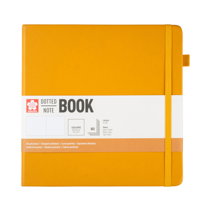 Notebook 20x20 cm Hard Cover Japanese Kerria Dotted i gruppen Papper & Block / Skriva och anteckna / Anteckningsböcker hos Pen Store (137994)