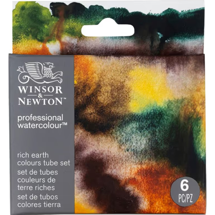 Professional Akvarellfärg Tub 5 ml Rich Earth 6-set i gruppen Konstnärsmaterial / Konstnärsfärger / Akvarellfärg / Akvarellfärg på tub hos Pen Store (138002)