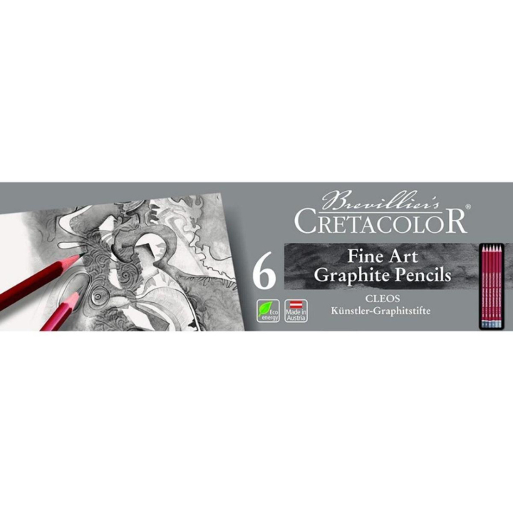 Cleos Fine Art Graphite 6-set i gruppen Pennor / Konstnärspennor / Skisspennor hos Pen Store (138024)