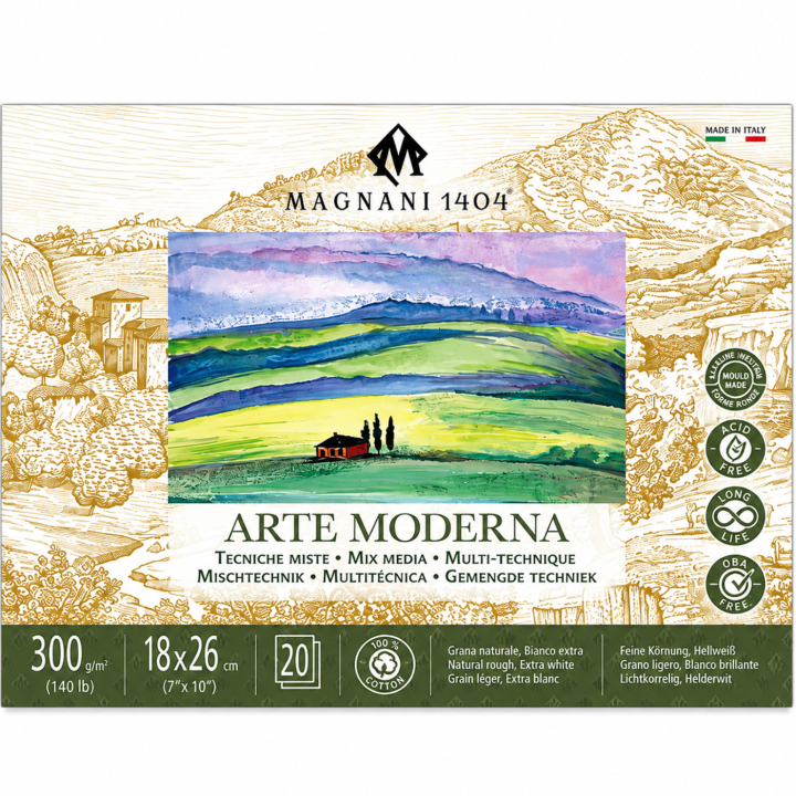 Mixed Media Pad Arte Moderna 300g 18x26 cm i gruppen Papper & Block / Konstnärsblock / Mixed media-block hos Pen Store (138046)