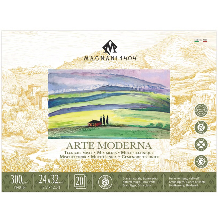 Mixed Media Pad Arte Moderna 300g 24x32 cm i gruppen Papper & Block / Konstnärsblock / Mixed media-block hos Pen Store (138047)