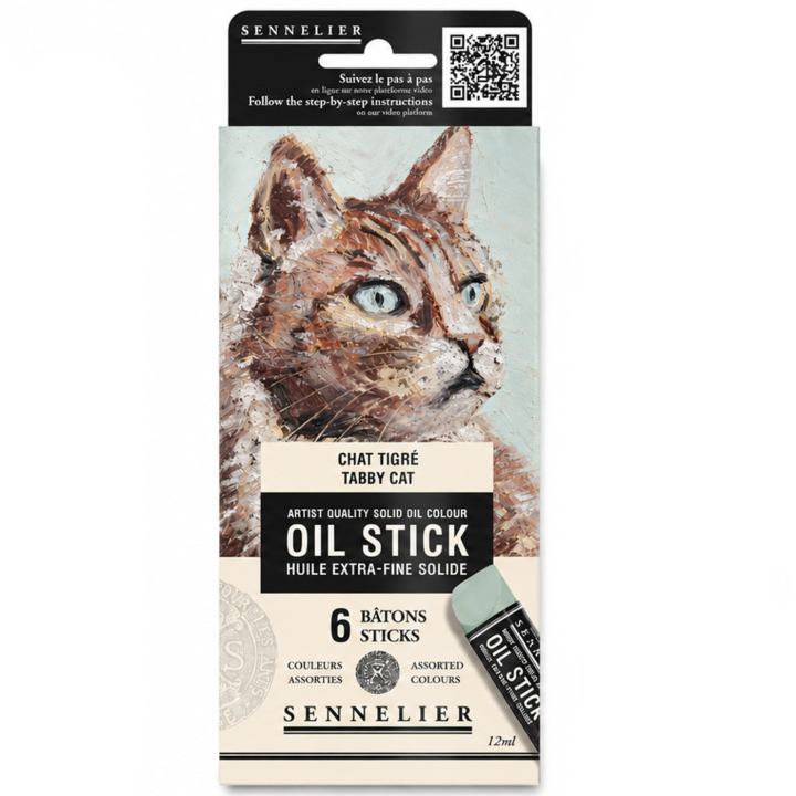 Oljekritor Mini 6-set Tabby cat i gruppen Konstnärsmaterial / Kritor och blyerts / Oljekritor hos Pen Store (138062)