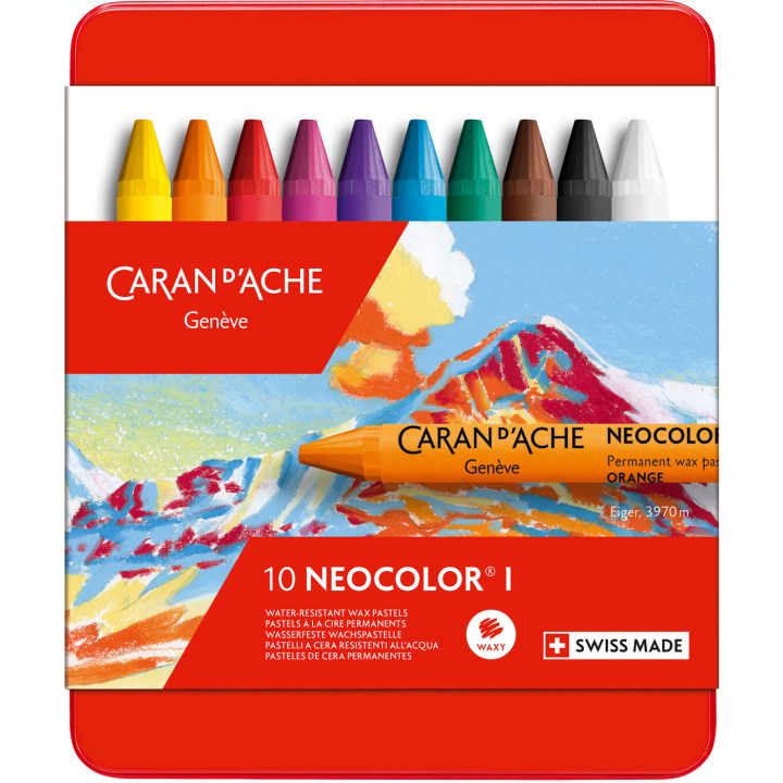 Neocolor I Pastellkritor 10-set i gruppen Konstnärsmaterial / Kritor och blyerts / Pastellkritor hos Pen Store (138089)