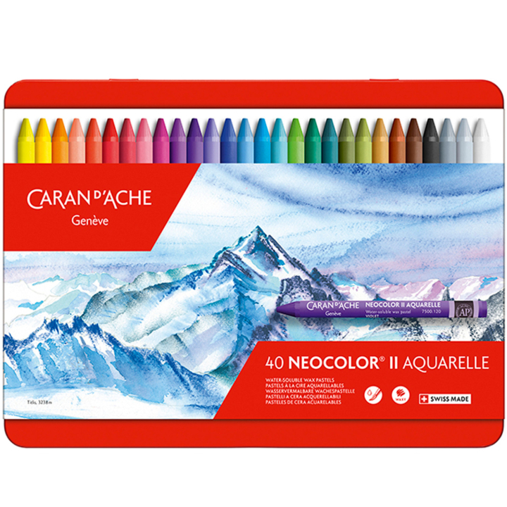 Neocolor II Aquarelle 40-set i gruppen Konstnärsmaterial / Kritor och blyerts / Pastellkritor hos Pen Store (138091)