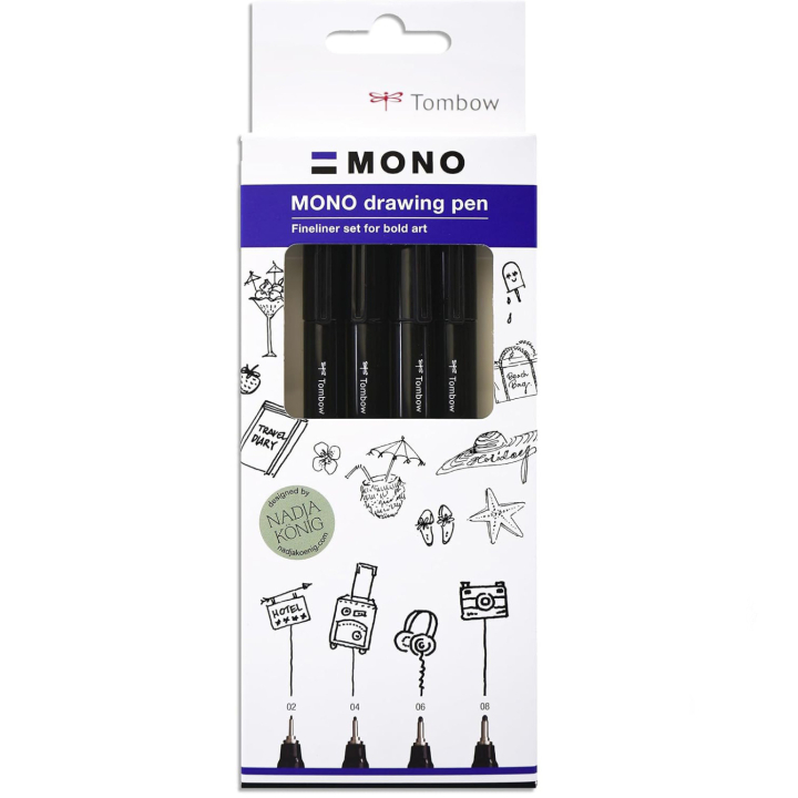 Fineliner MONO Drawing Fine 4-set i gruppen Pennor / Skriva / Fineliners hos Pen Store (138132)