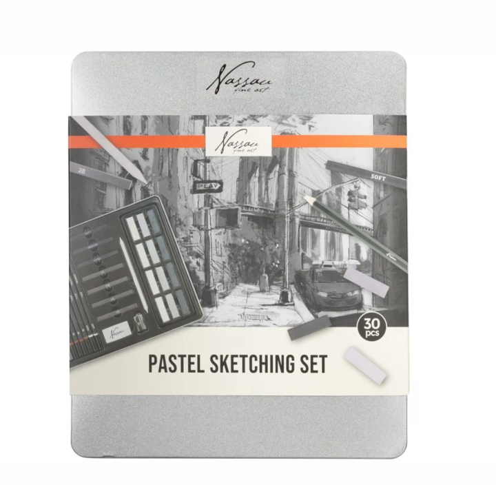 Skissa & Teckna 30-set i gruppen Konstnärsmaterial / Kritor och blyerts / Kolpennor och ritkol hos Pen Store (138231)