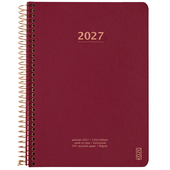 Kalender 2027 A5 Weekly Berry i gruppen Papper & Block / Kalendrar och almanackor / 12-månaderskalendrar hos Pen Store (138279)