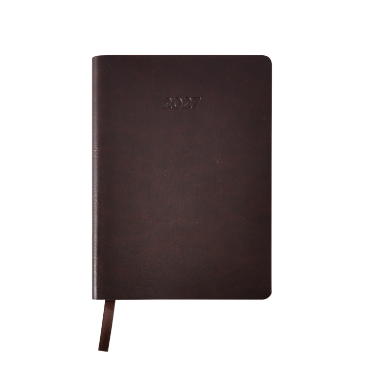 Kalender Björn 2027 A6 Weekly Horisontell Kastanjebrun i gruppen Papper & Block / Kalendrar och almanackor / 12-månaderskalendrar hos Pen Store (138294)