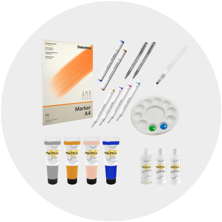 Mini Creativity Bundle i gruppen Konstnärsmaterial / Konstnärsset / Målarset hos Pen Store (bundle_1)