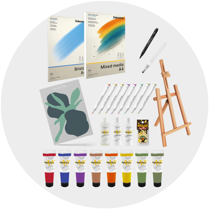 Large Creativity Bundle i gruppen Konstnärsmaterial / Konstnärsset / Målarset hos Pen Store (bundle_2)