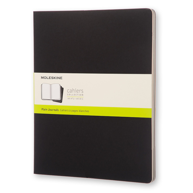 Cahier Notebook XXL Black Olinjerad