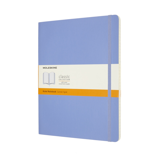 Classic Soft Cover Notebook XL Hydrangea Blue