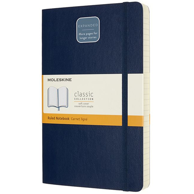 Classic Soft Cover Notebook Expanded Blue Linjerad