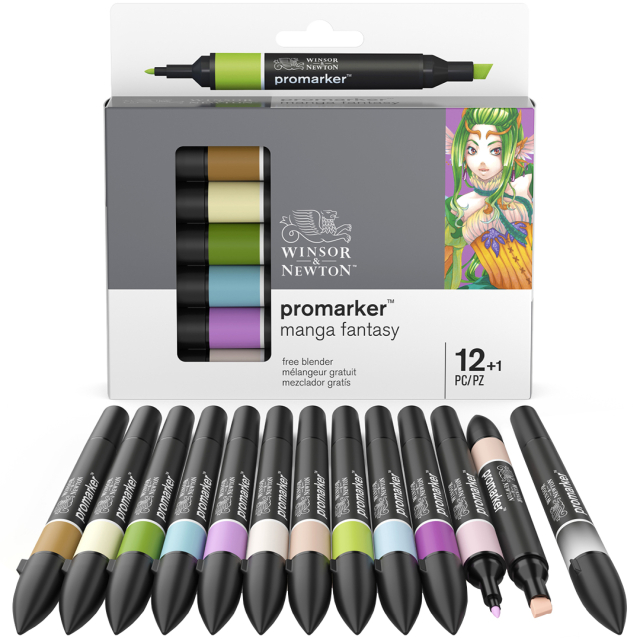Promarker 12-set + blender (Manga Fantasy)
