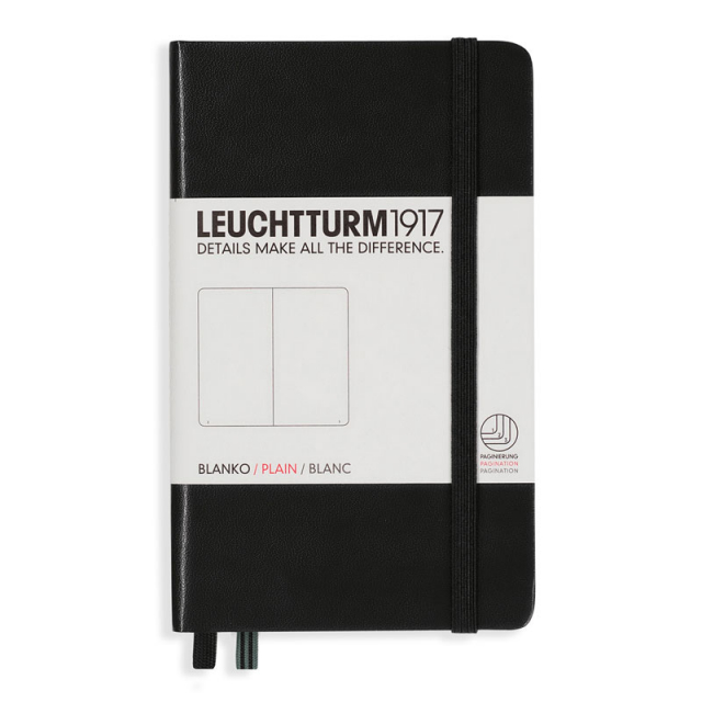 Notebook A6 Pocket Olinjerad Black