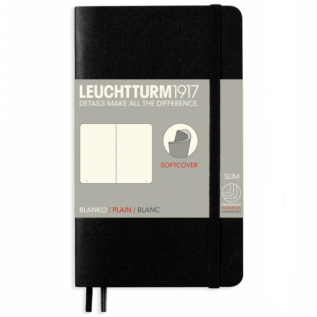 Notebook A6 Soft Cover Linjerad Black