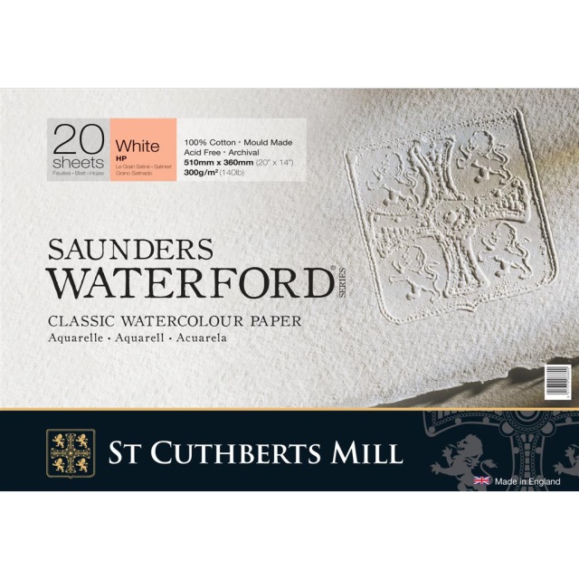 Saunders Waterford Akvarellblock White HP 51x36 cm 300g
