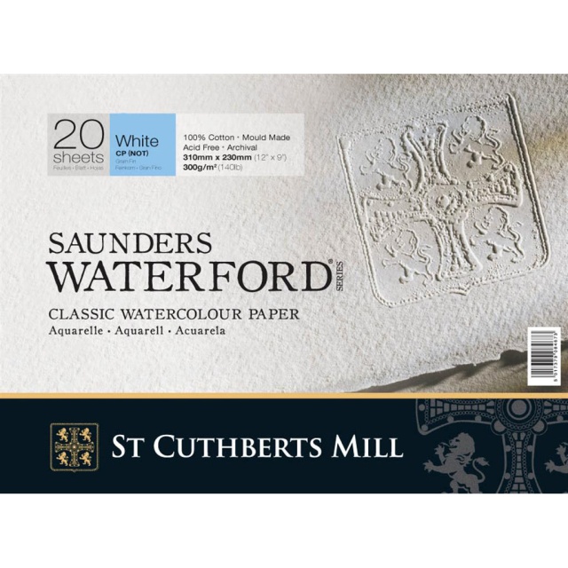 Saunders Waterford Akvarellblock White CP/NOT 31x23 cm 300g