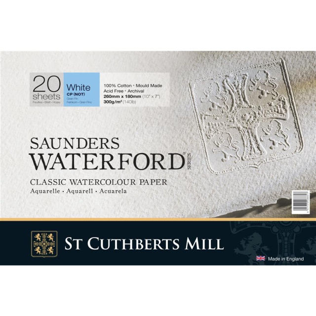 Saunders Waterford Akvarellblock White CP/NOT 26x18 cm 300g